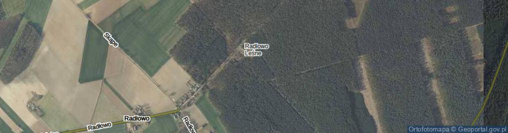 Zdjęcie satelitarne Radłowo Leśne ul.